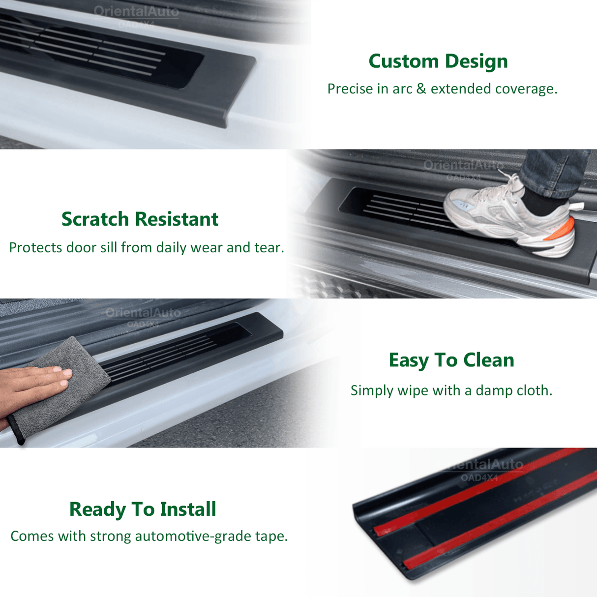 Injection Floor Mats & Door Sill Protector for Ford Ranger Dual Cab 2011-2022