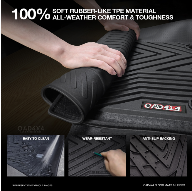 Injection 5D Car Floor Mats for Ford Ranger PX/PX2/PX3 Single / Extra Cab 2011-2022