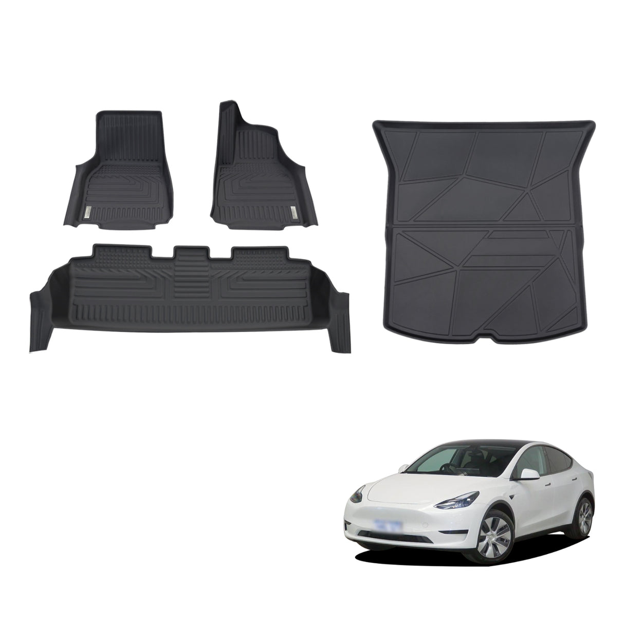5D TPE Car Floor Mats for Tesla Model Y 2022-2025