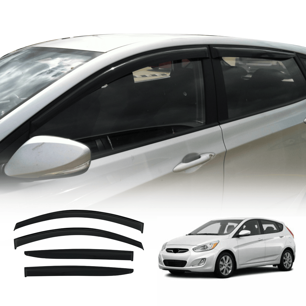 Weather Shields for Hyundai Accent Hatch RB 2011-2019
