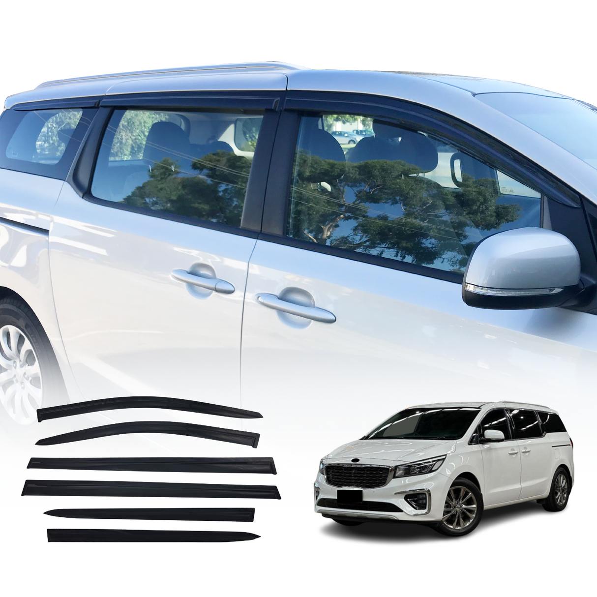 Weather Shields for KIA Carnival 2014-2020 6PCS