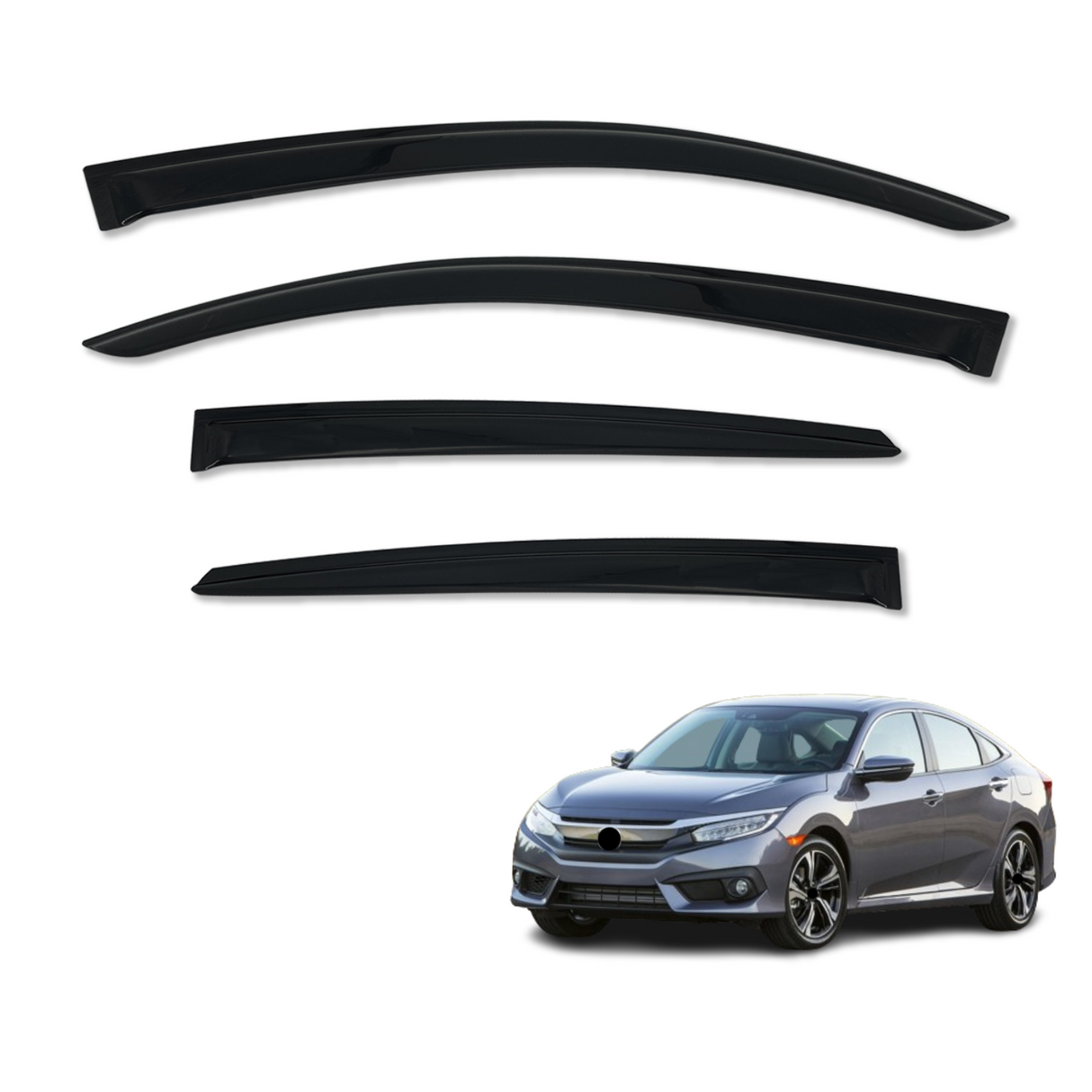 Luxury Weather Shields for Honda Civic 10th Sedan 2016-2021