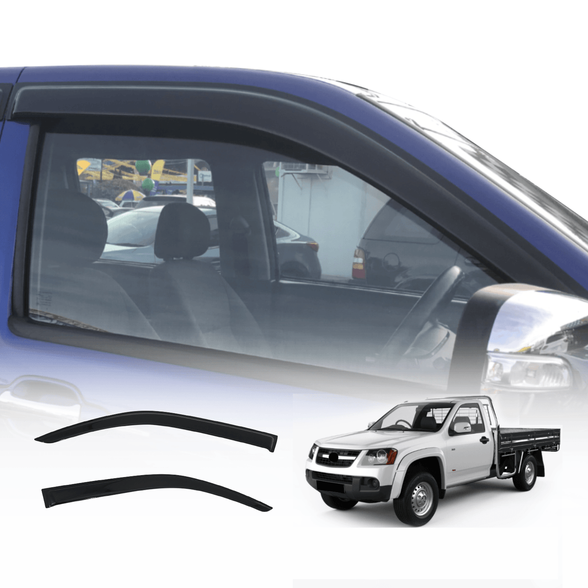 Luxury Weather Shields for Holden Colorado RC Series Single / Extra Cab 2008-2012 2PCS