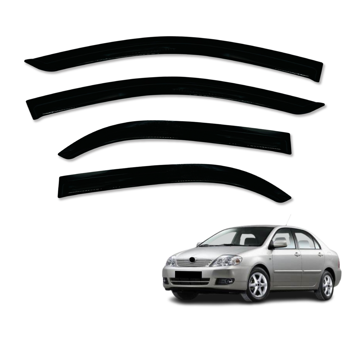 Luxury Weather Shields for Toyota Corolla Sedan 2001-2007