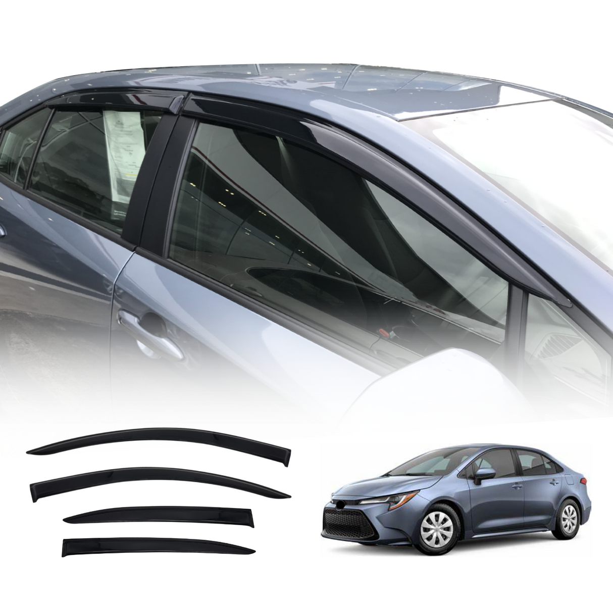 Luxury Weather Shields for Toyota Corolla Sedan 2019-Onwards
