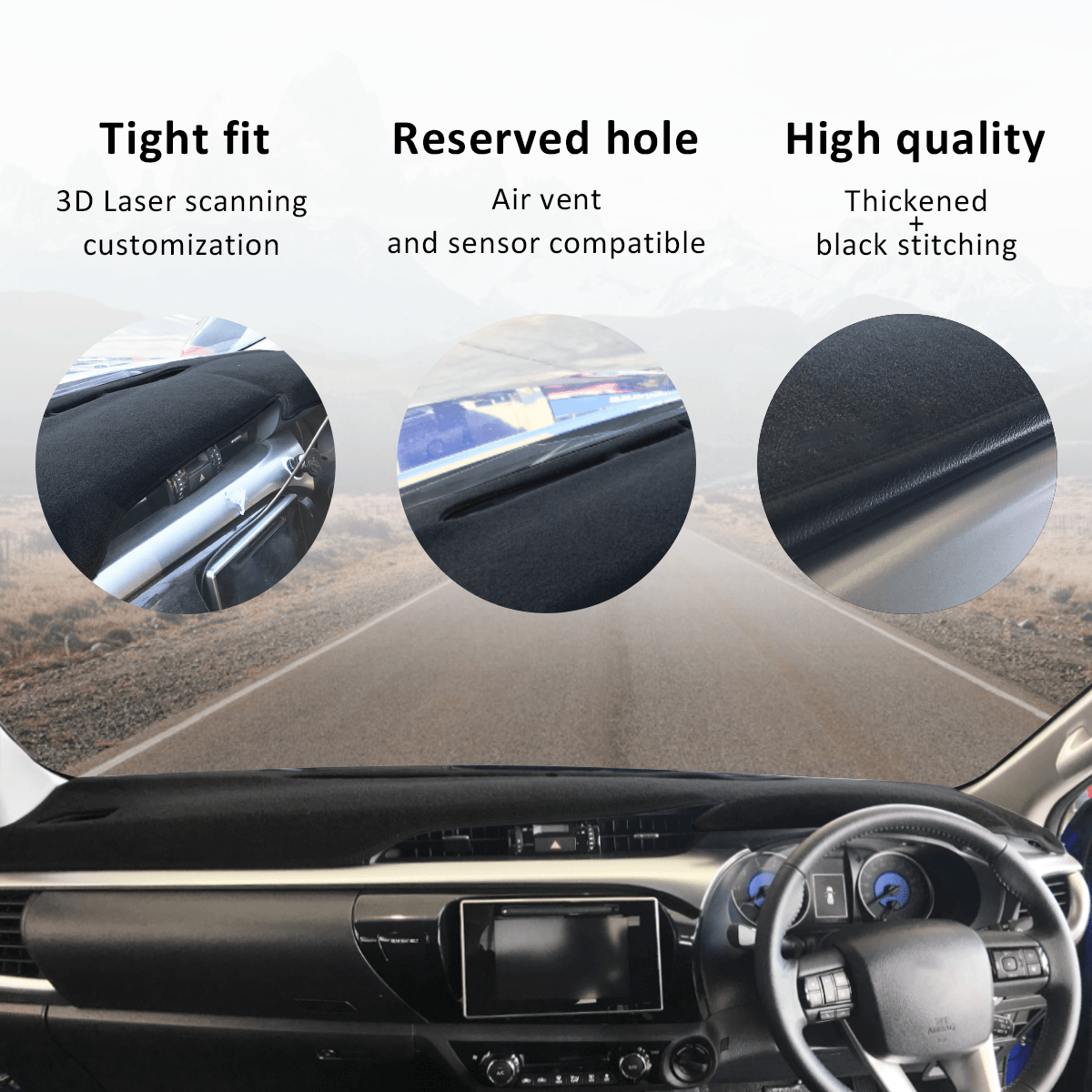 Car Dash Mat for Toyota Hilux Revo 2015-Onwards