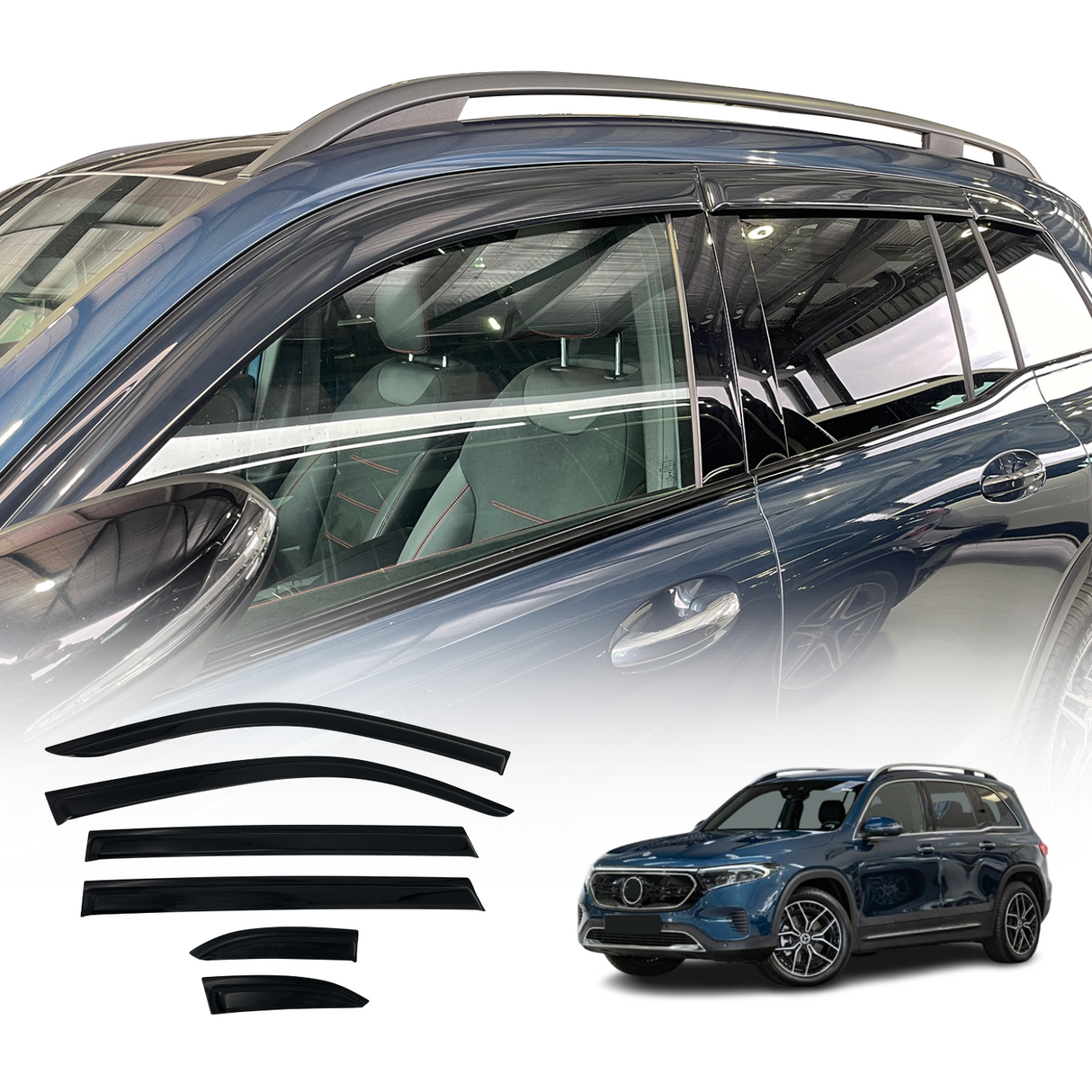 Luxury Weather Shields for Mercedes-Benz EQB EQB250 EQB350 X243 2022-Onwards 6PCS