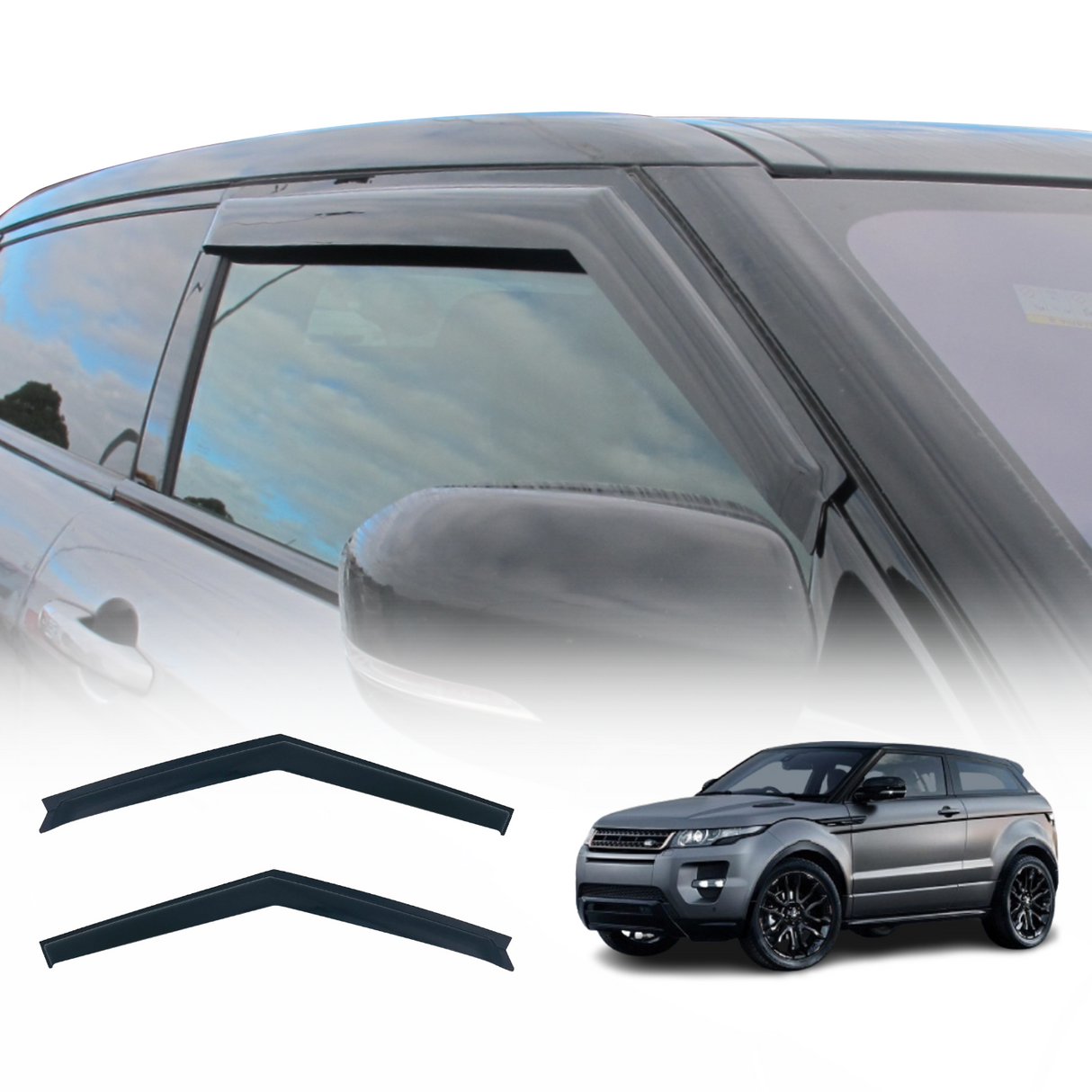 Weather Shields for Land Rover Range Rover Evoque 3D L538 2011-2018 2PCS