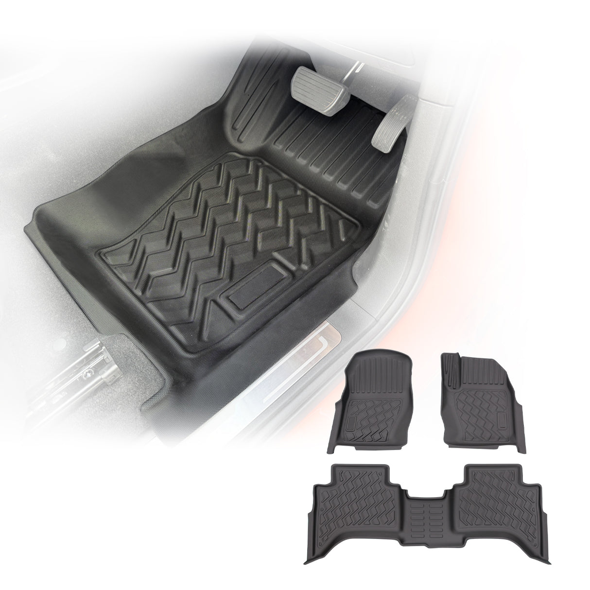 3D TPE Car Floor Mats for GWM TANK 300 2023-Onwards
