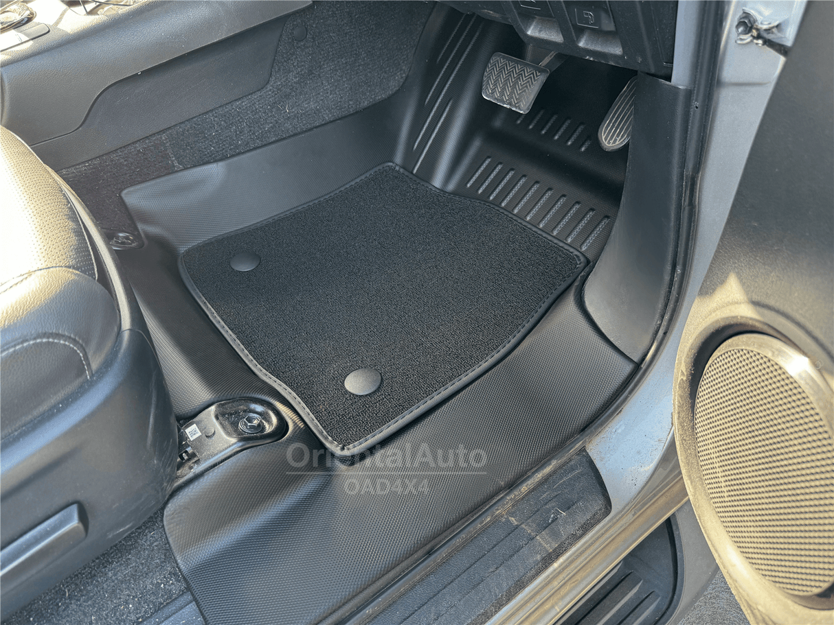 5D Double-Layer Car Floor Mats for Toyota Hilux Auto Transmission Dual Cab 2015-Onwards