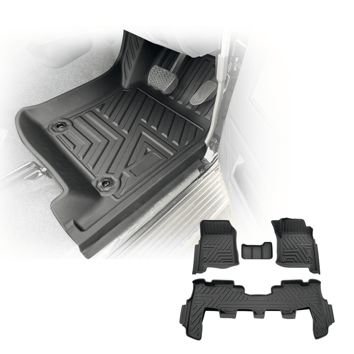 5D TPE Car Floor Mats for Toyota Land Cruiser 76 2023-Onwards