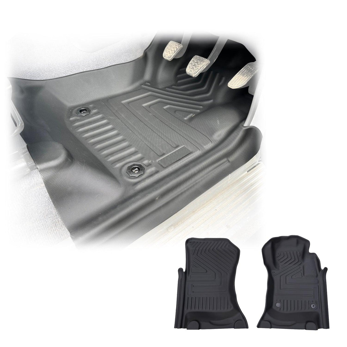 5D TPE Car Floor Mats for Toyota Land Cruiser 79 Single Cab 2016-Onwards