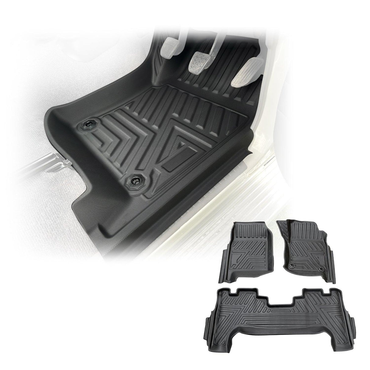 5D TPE Car Floor Mats for Toyota Land Cruiser 76 2012-2023