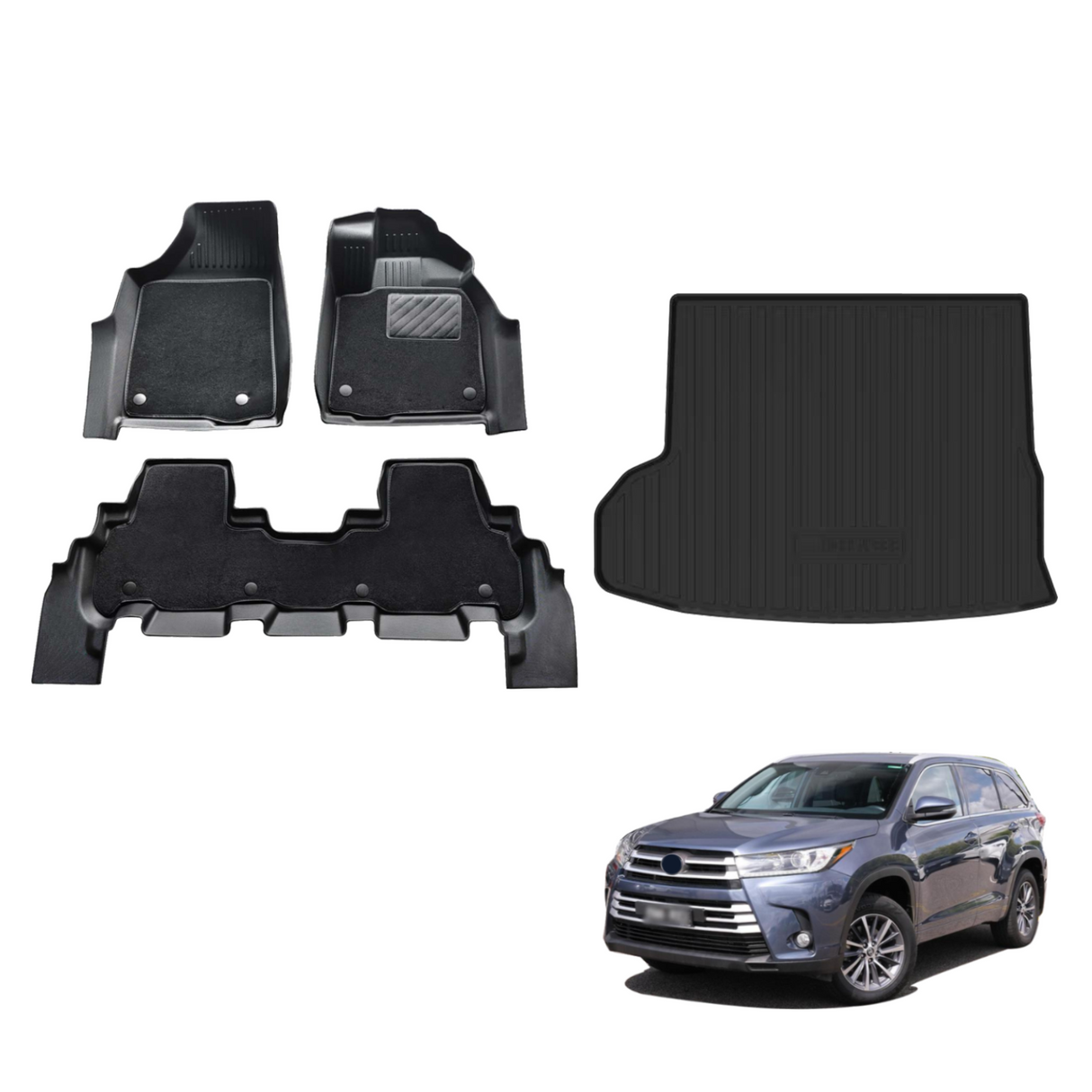 5D Double-Layer Car Floor Mats for Toyota Kluger 2013-2020