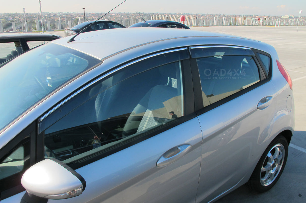 Stainless Edge Weather Shields for Ford Fiesta Hatch 2008-2019