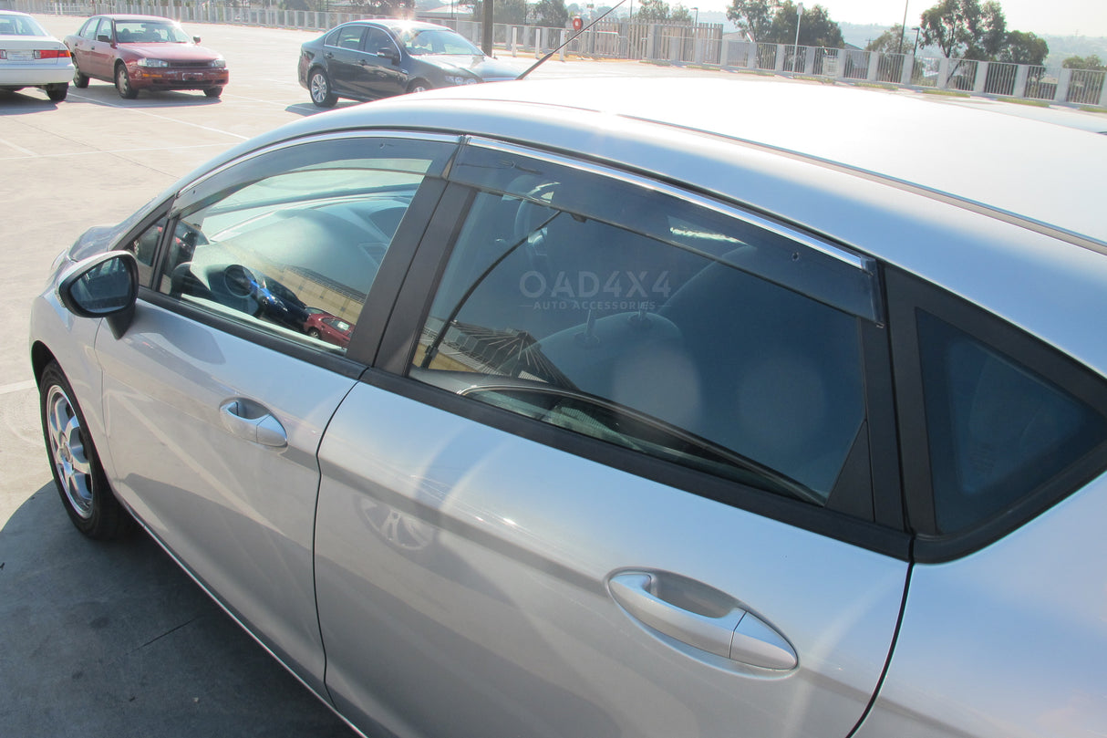Chrome Edge Weather Shields for Ford Fiesta Hatch 2008-2019