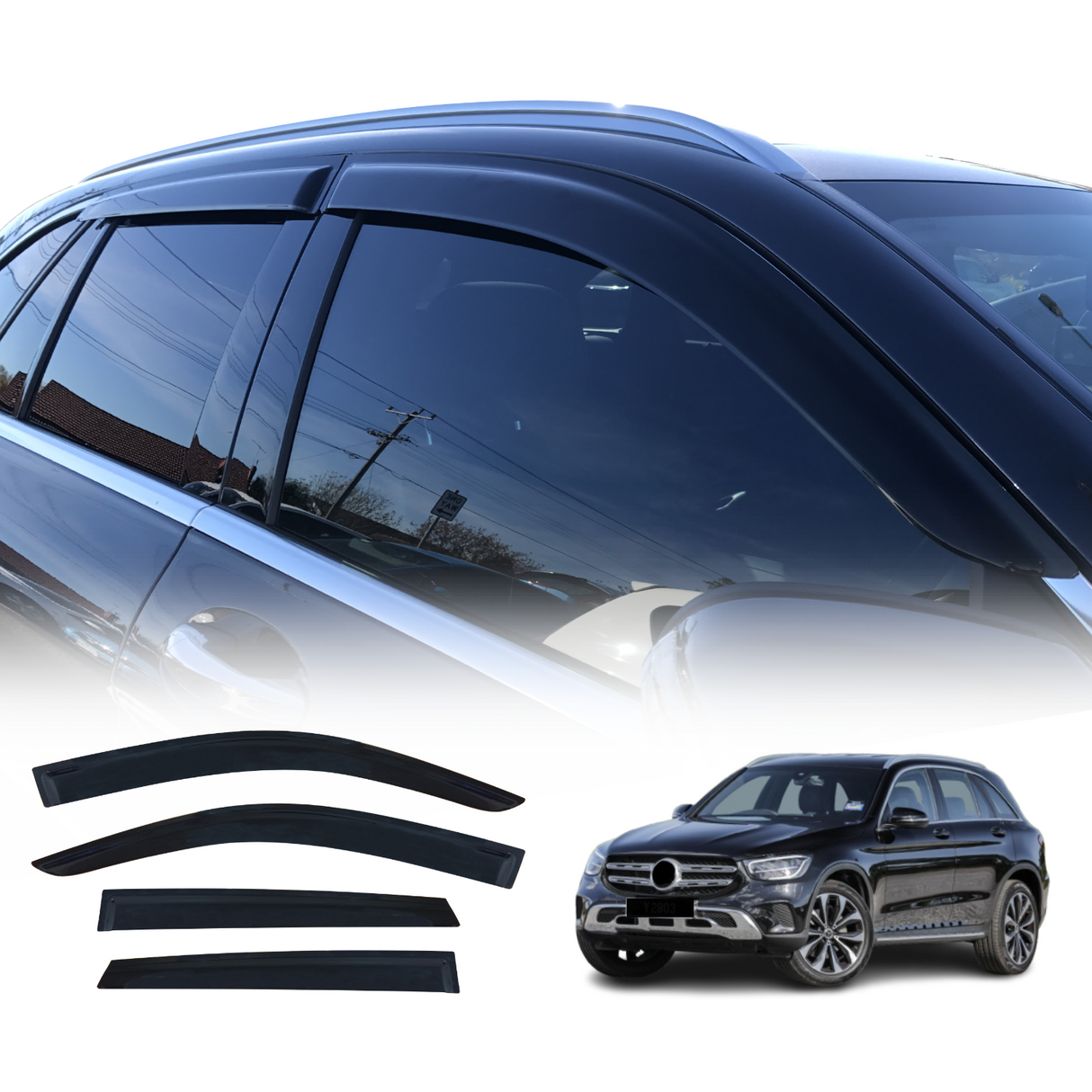 Luxury Weather Shields for Mercedes-Benz GLC Class X253 2015-2022