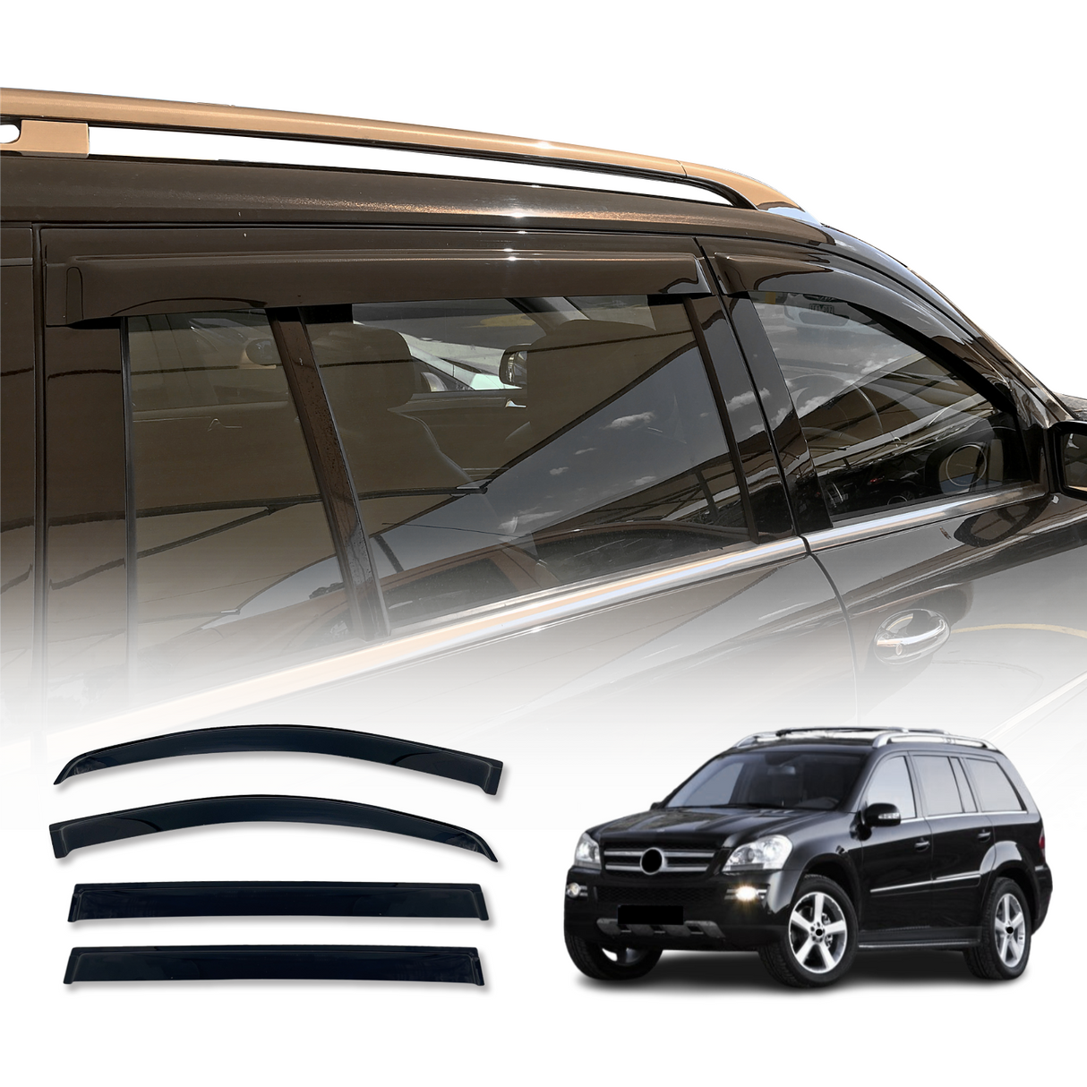 Weather Shields for Mercedes-Benz GL Class X164 2006-2012