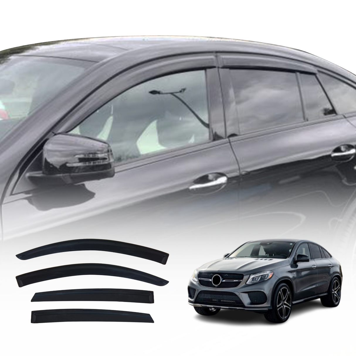 Luxury Weather Shields for Mercedes-Benz GLE Class C292 2016-Onwards