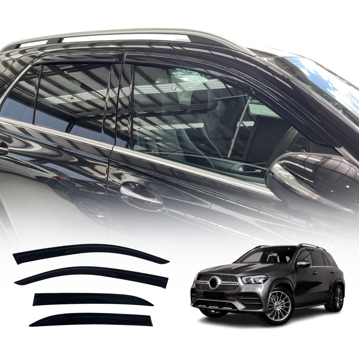 Luxury Weather Shields for Mercedes-Benz GLE Class V167 2019-Onwards