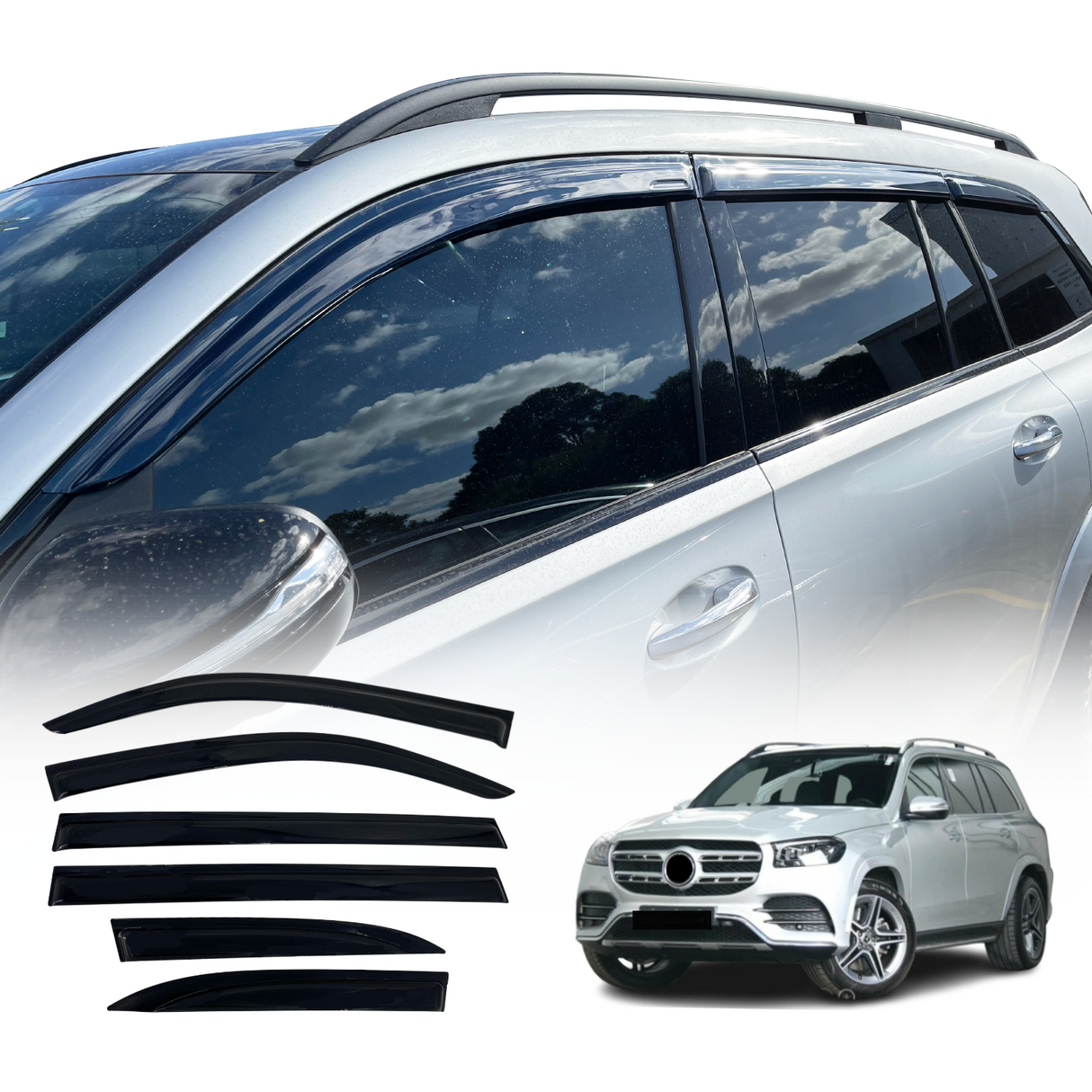 Luxury Weather Shields for Mercedes-Benz GLS Class X167 2019-Onwards 6PCS