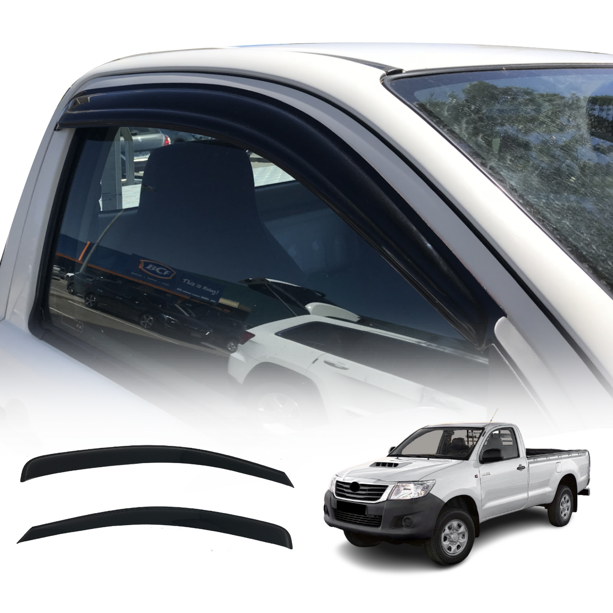 Luxury Weather Shields for Toyota Hilux Single Cab 2005-2015