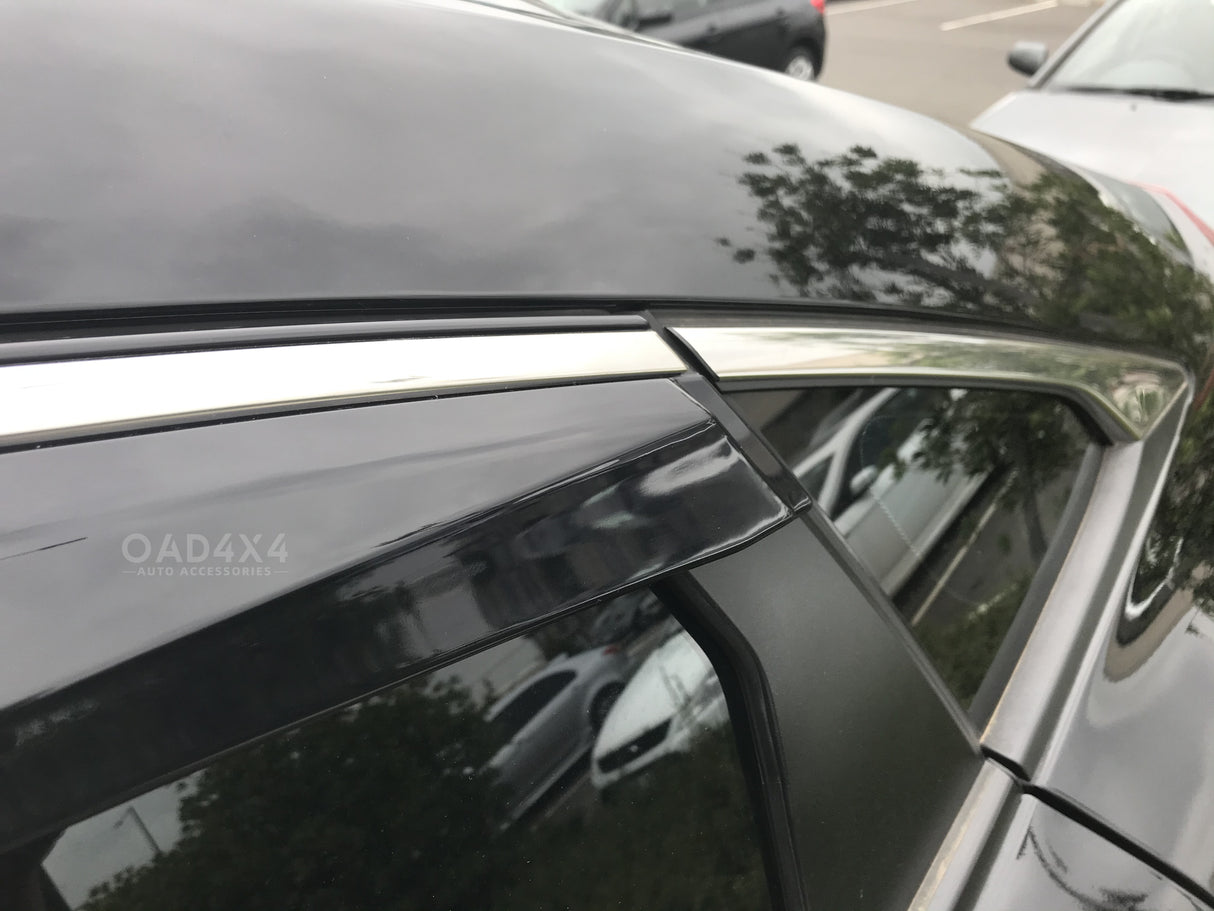 Stainless Edge Weather Shields for Honda Civic Sedan 10th Gen 2016-2021