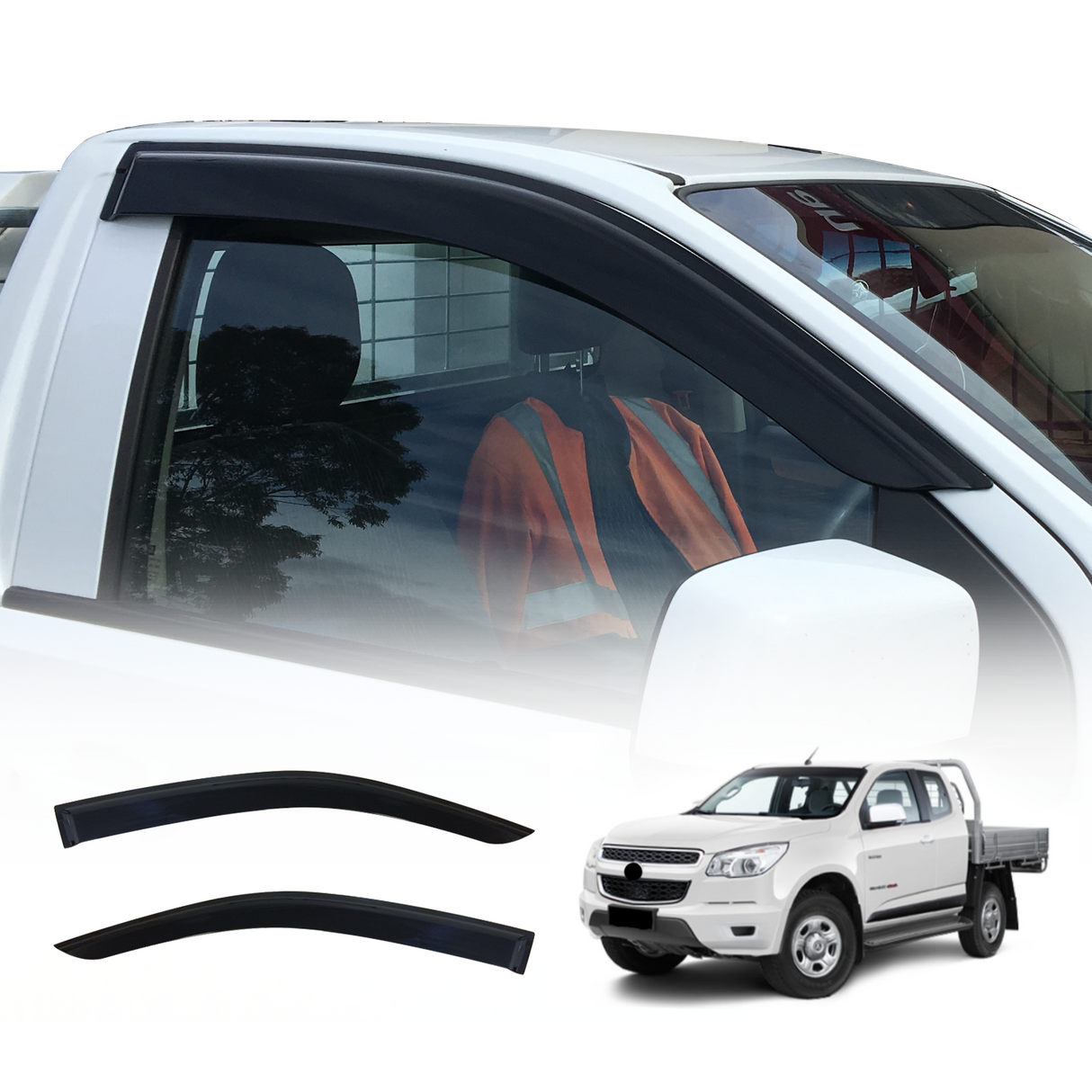 Injection Weather Shields for Holden Colorado RG Series Single / Extra Cab 2012-2020