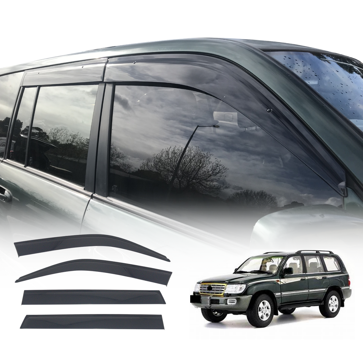 Injection Weather Shields for Toyota Land Cruiser 100 / 105 Series 1998-2007