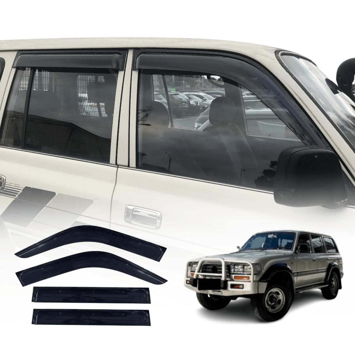 Injection Weather Shields for Toyota Land Cruiser 80 Series 1990-1998