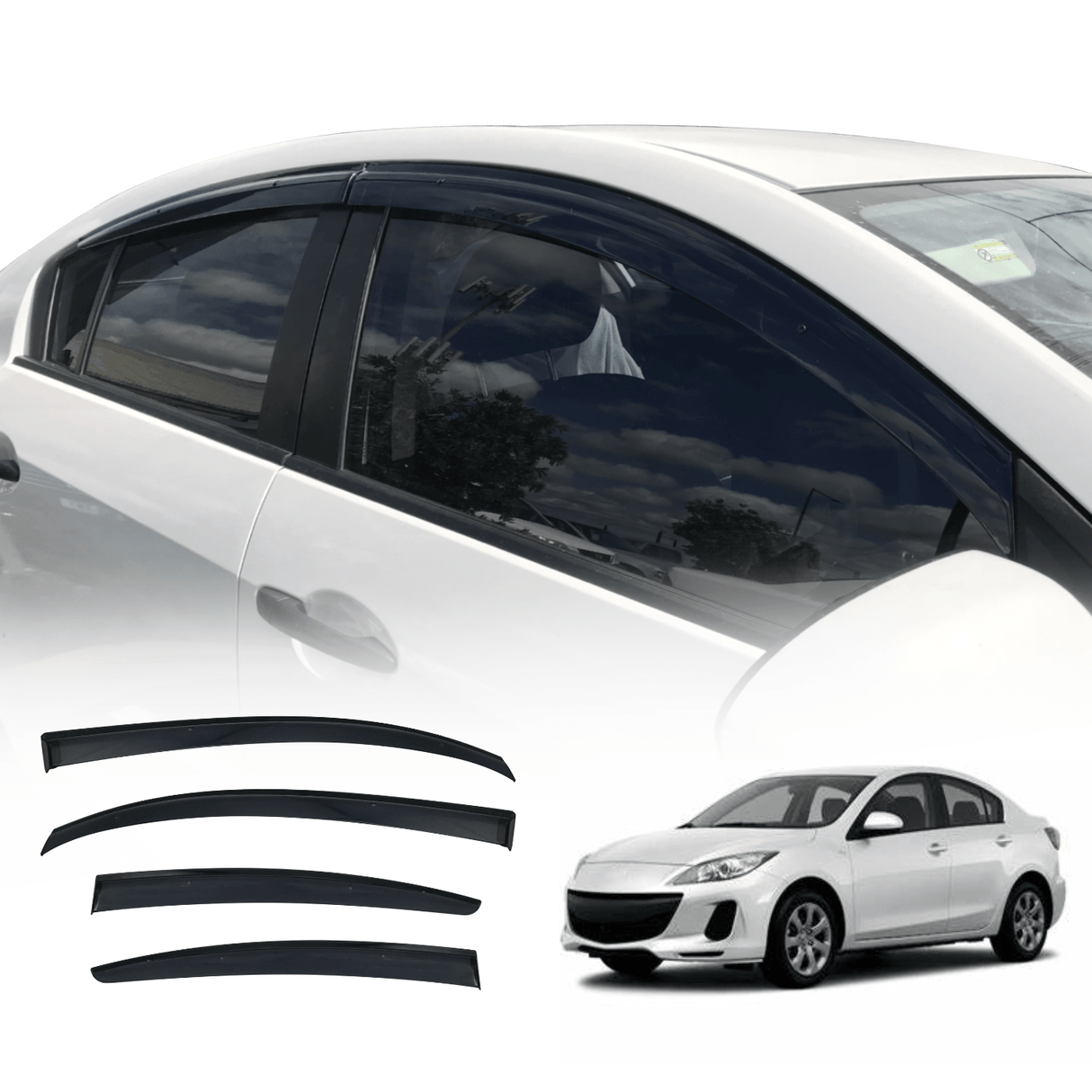 Injection Weather Shields for Mazda 3 Sedan BL 2009-2013