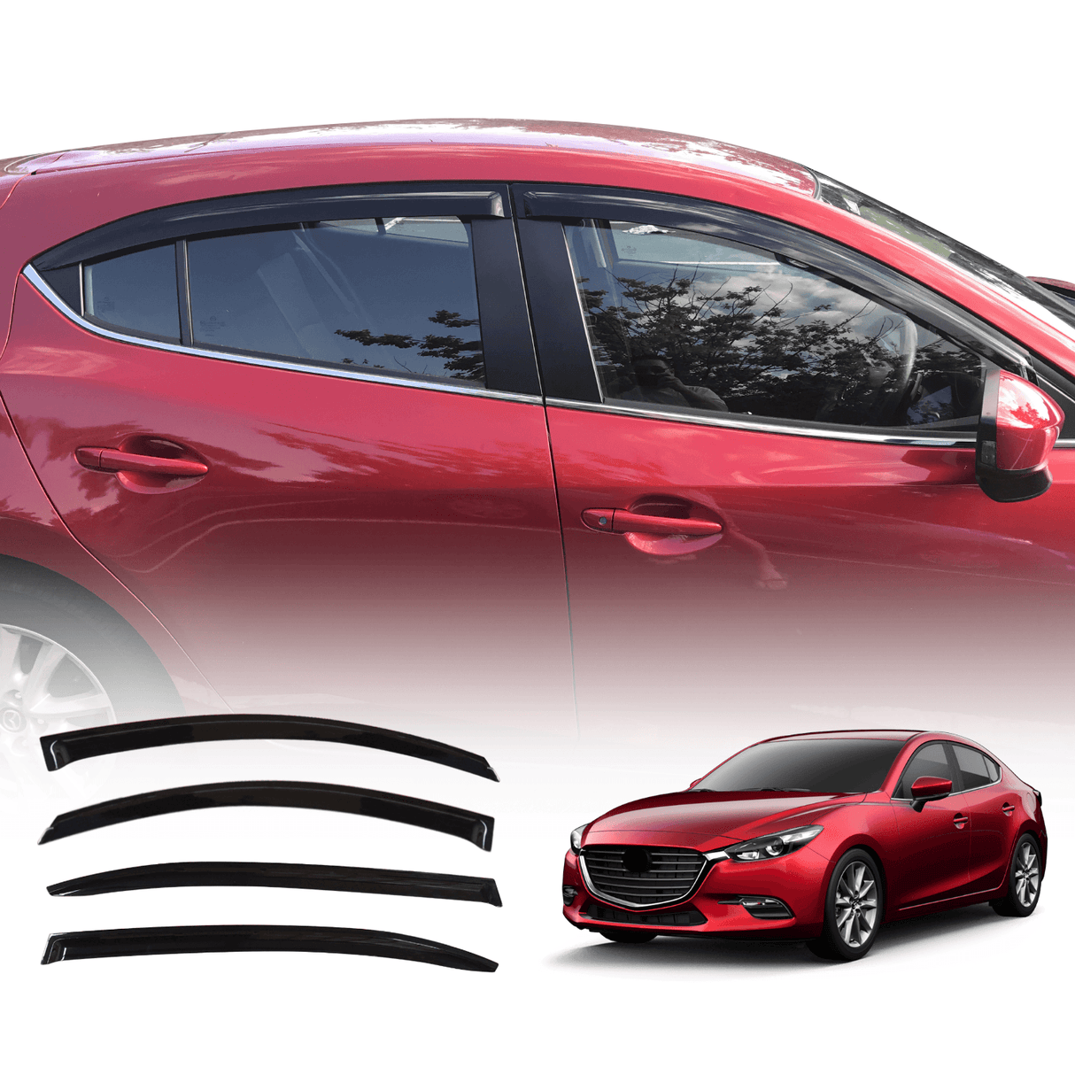 Injection Weather Shields for Mazda 3 Sedan BM BN 2013-2019