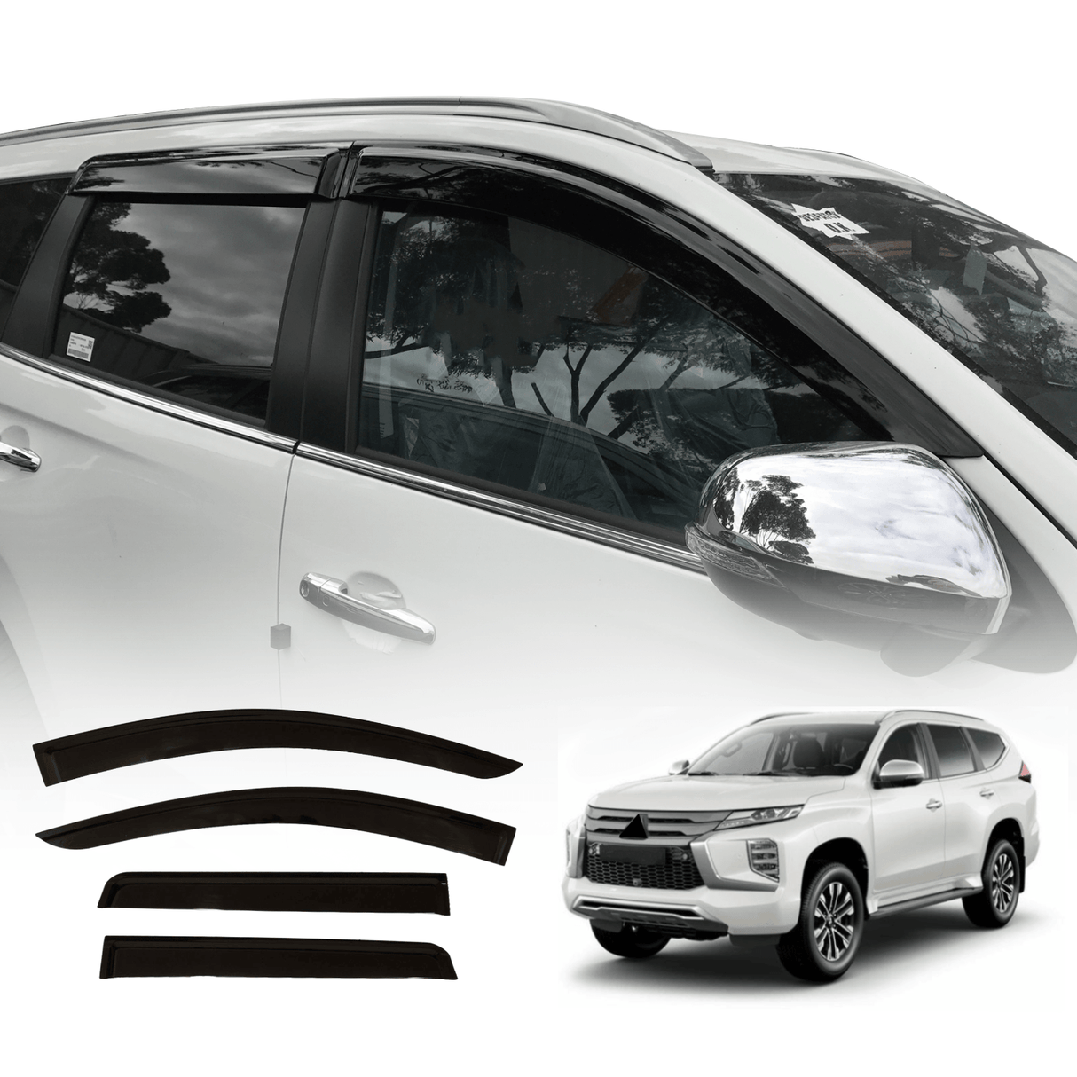 Pre-order Injection Weather Shields for Mitsubishi Pajero Sport 2015-Onwards