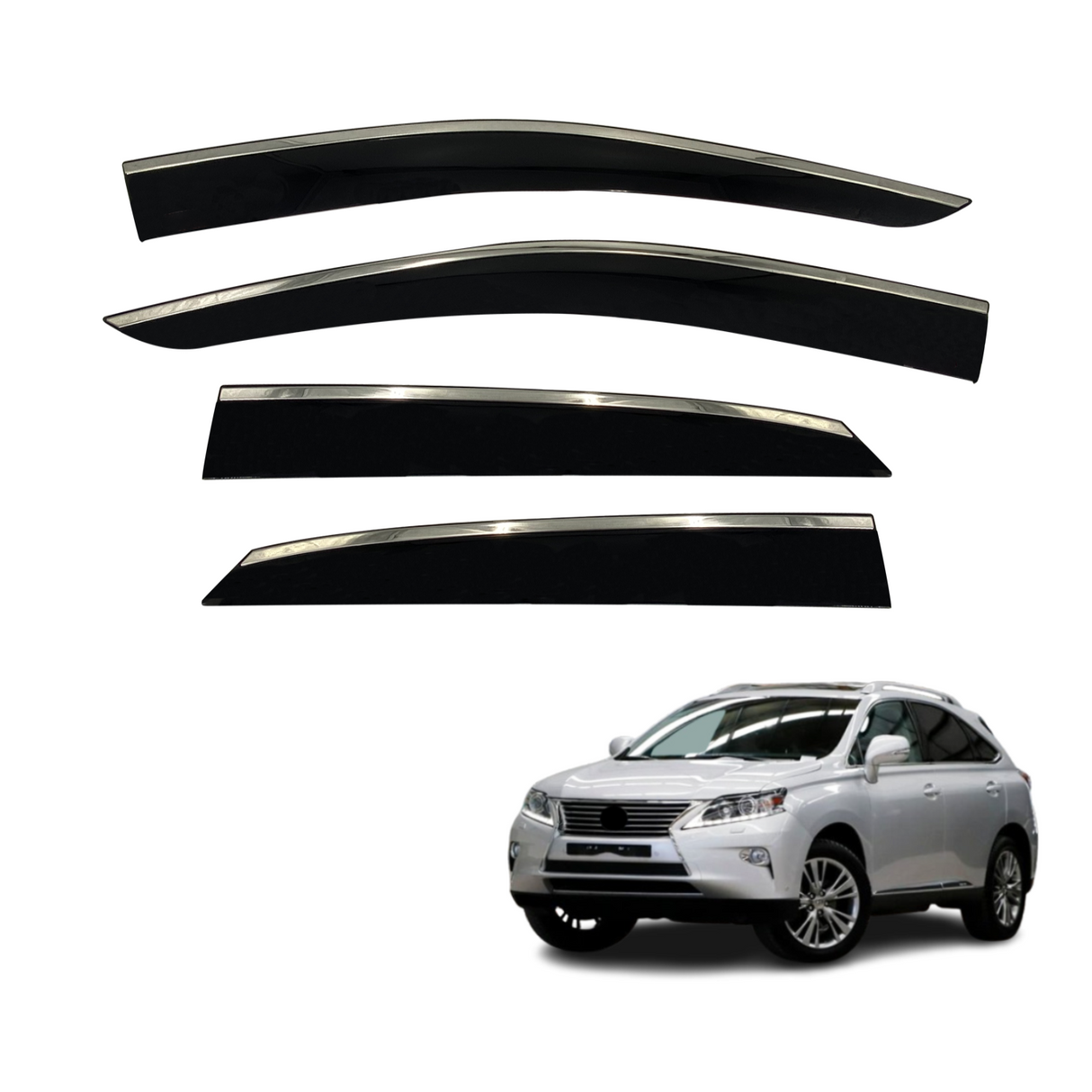 Stainless Edge Weather Shields for Lexus RX200T/300/350/450h 5 Seats 2015-2022