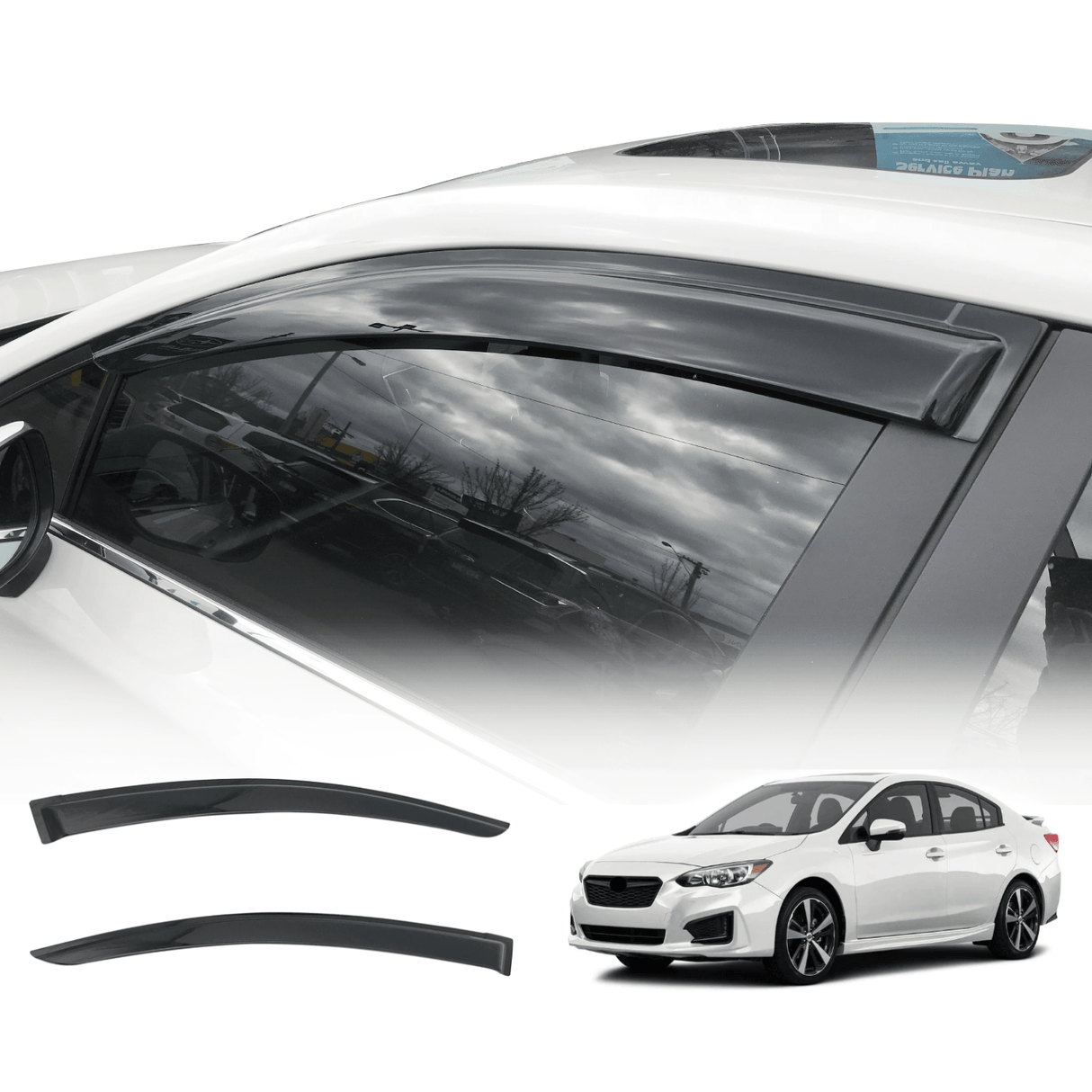 Luxury Weather Shields for Subaru Impreza G5 Series Sedan 2016-2022 2PCS
