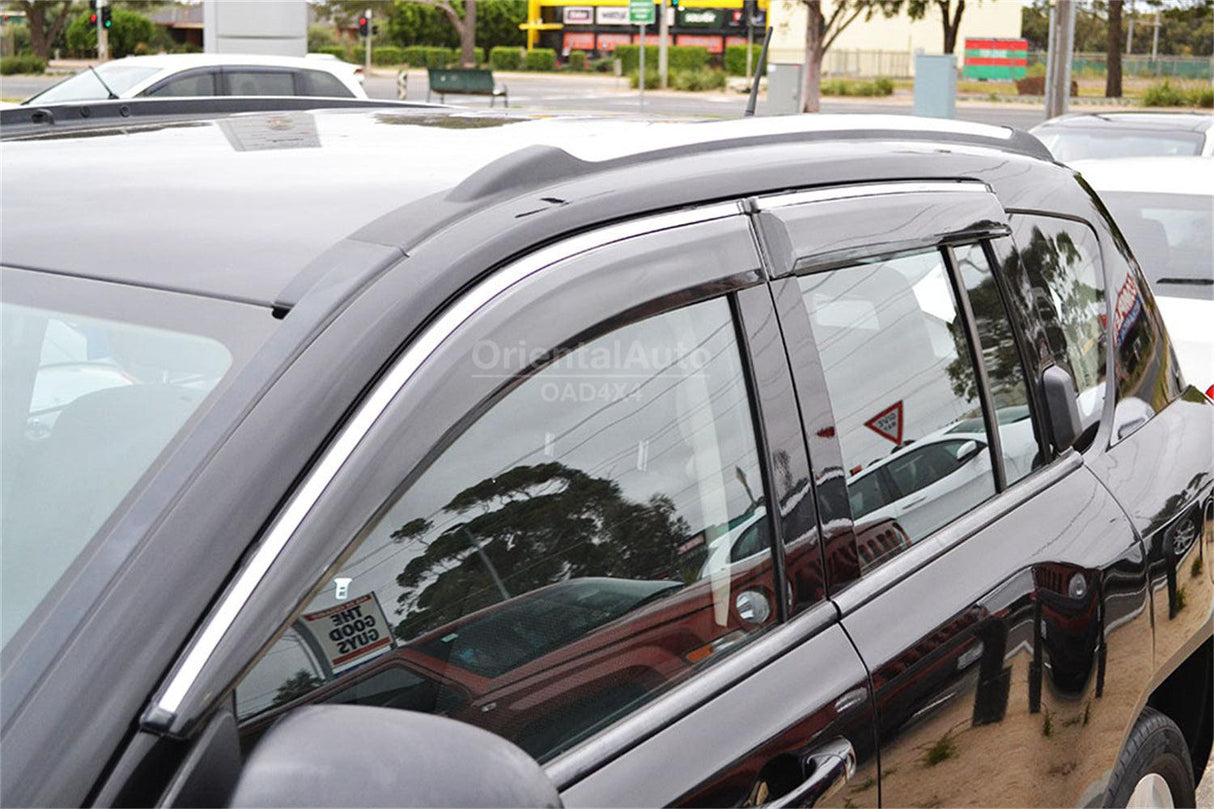 Stainless Edge Weather Shields for Jeep Compass 2007-2017