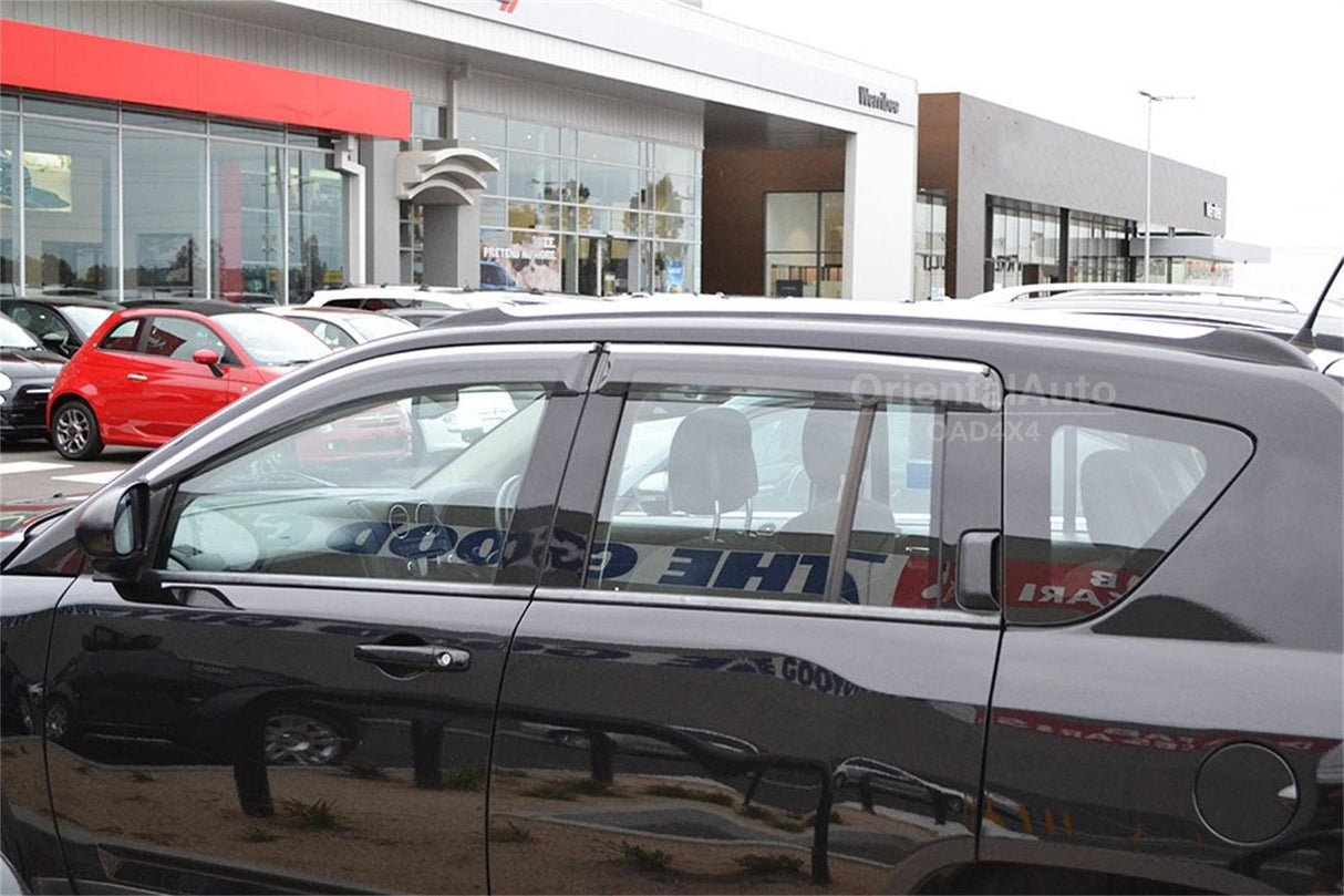 Stainless Edge Weather Shields for Jeep Compass 2007-2017