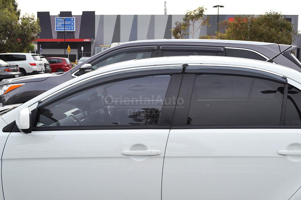 Stainless Edge Weather Shields for Mitsubishi Lancer CJ CF 2007-2017