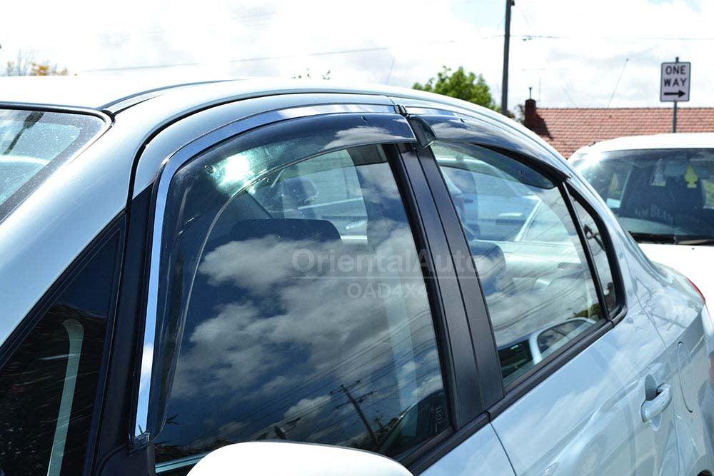 Stainless Edge Weather Shields for Suzuki SX4 Sedan 2007-2015