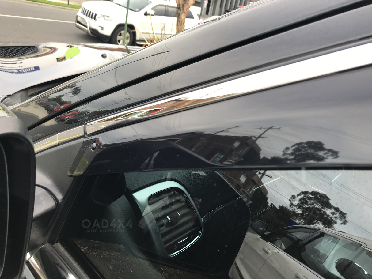 Stainless Edge Weather Shields for Jeep Grand Cherokee WK/WK2 2010-2021