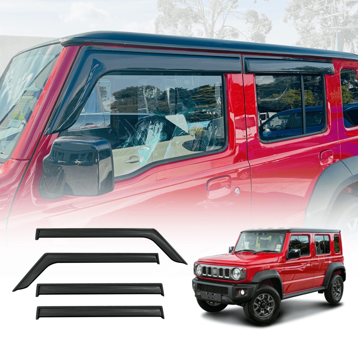 Luxury Weather Shields for Suzuki Jimny XL 5 Doors 2023-Onwards