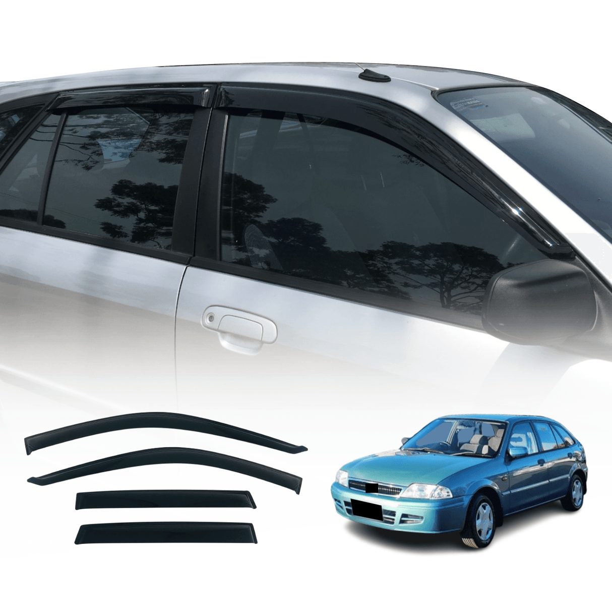 Luxury Weather Shields for Ford Laser Hatch 1998-2002