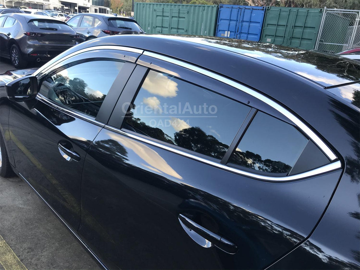 Stainless Edge Weather Shields for Mazda 3 Hatch BM BN 2013-2019