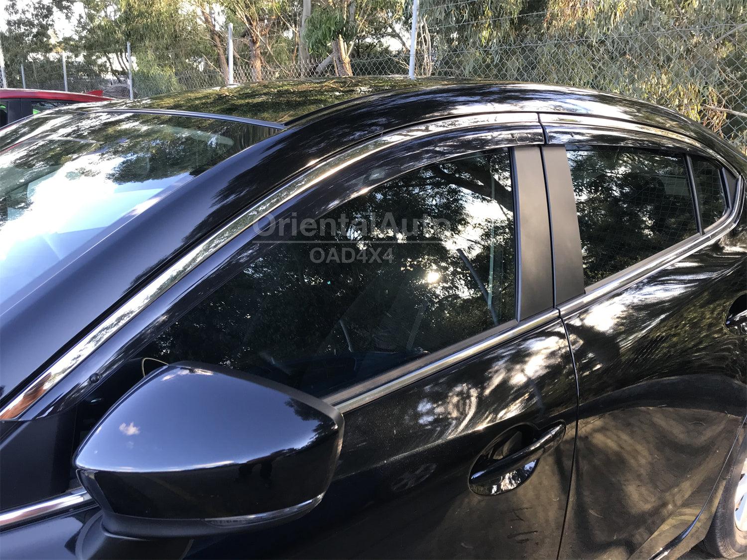 Stainless Edge Weather Shields for Mazda 3 Hatch BM BN 2013-2019