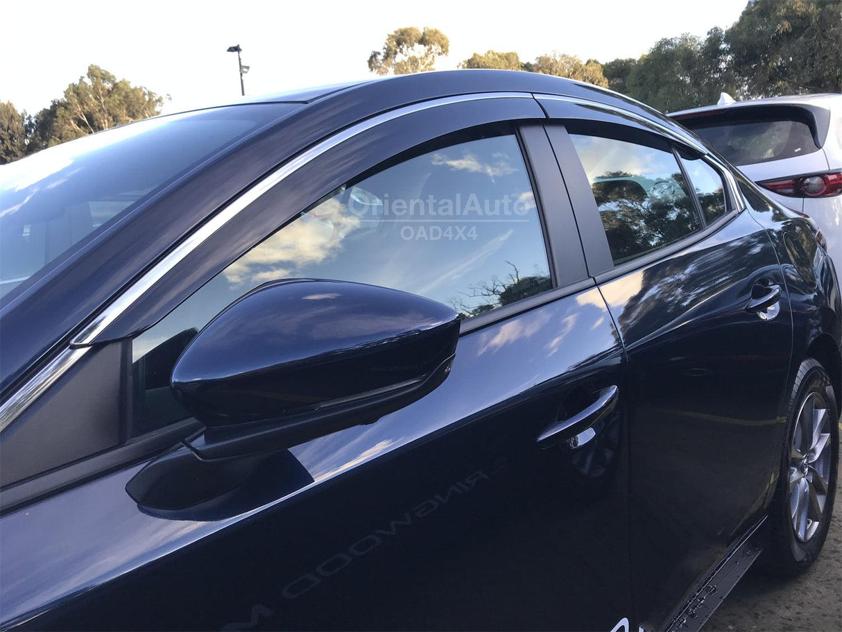 Stainless Edge Weather Shields for Mazda 3 Sedan BP 2019-Onwards