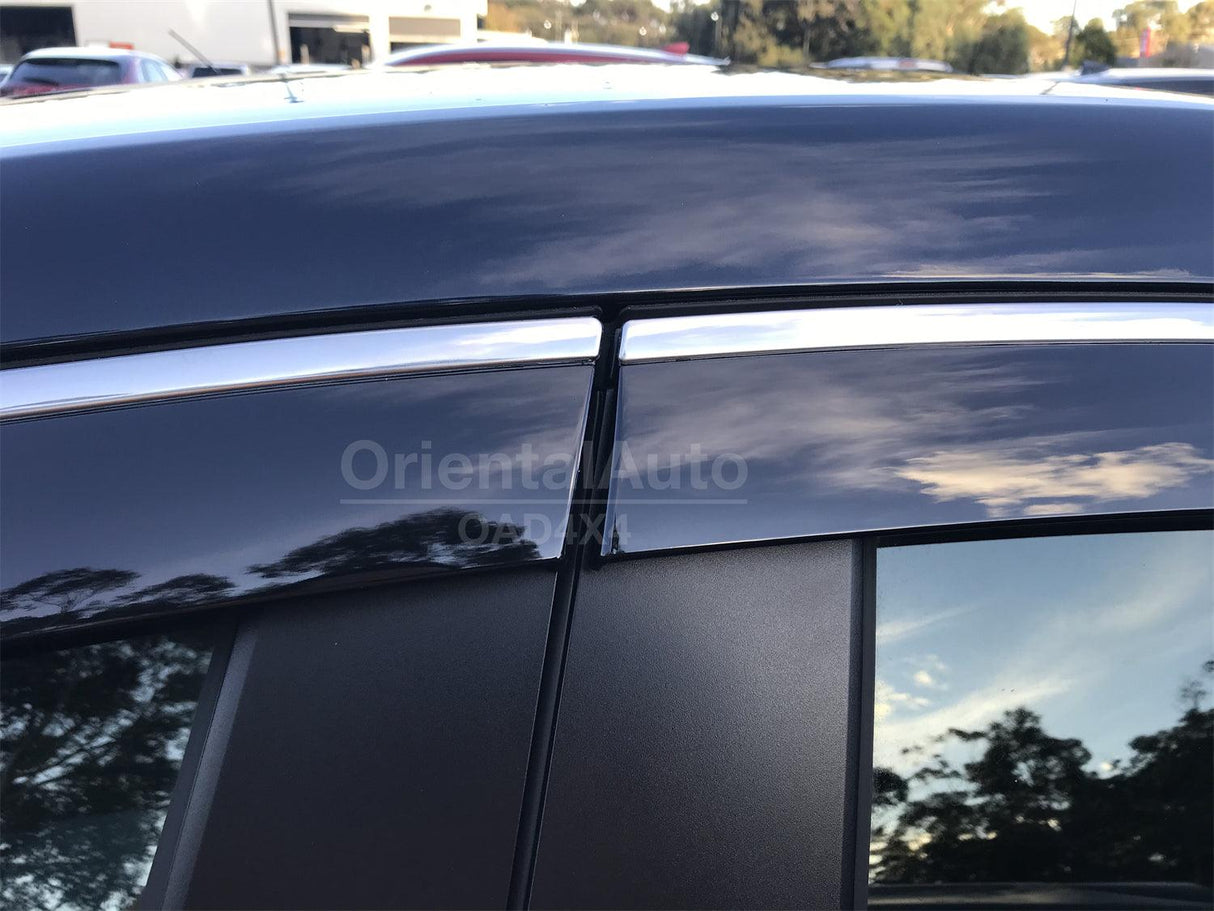 Stainless Edge Weather Shields for Mazda 3 Sedan BP 2019-Onwards