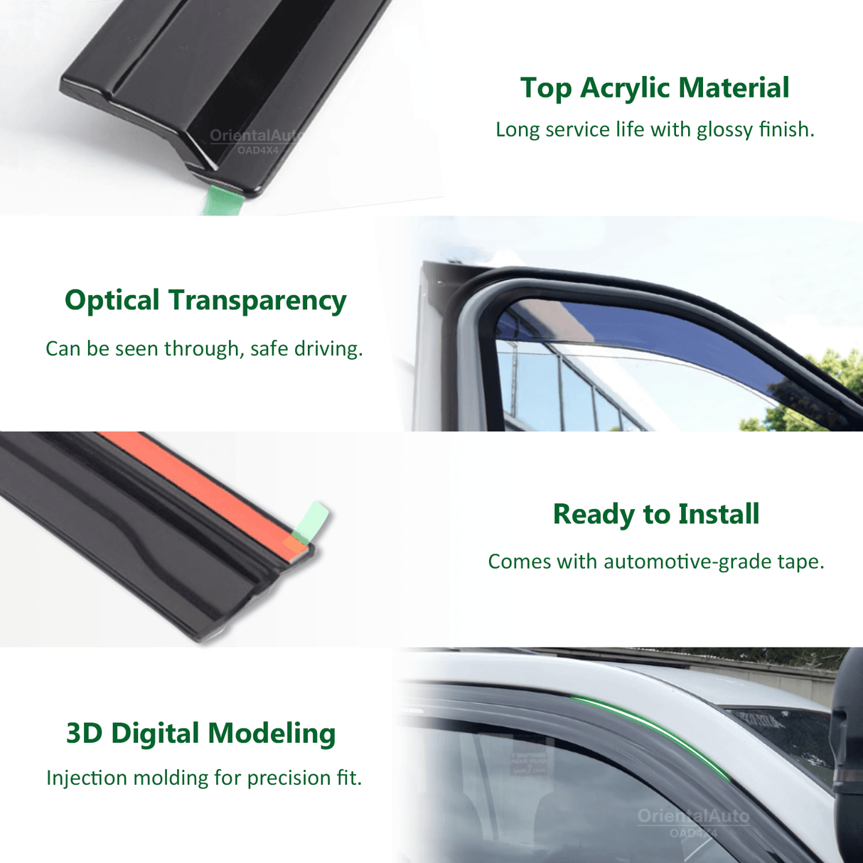 Injection Weather Shields for Subaru Forester S5 2018-2025 6PCS