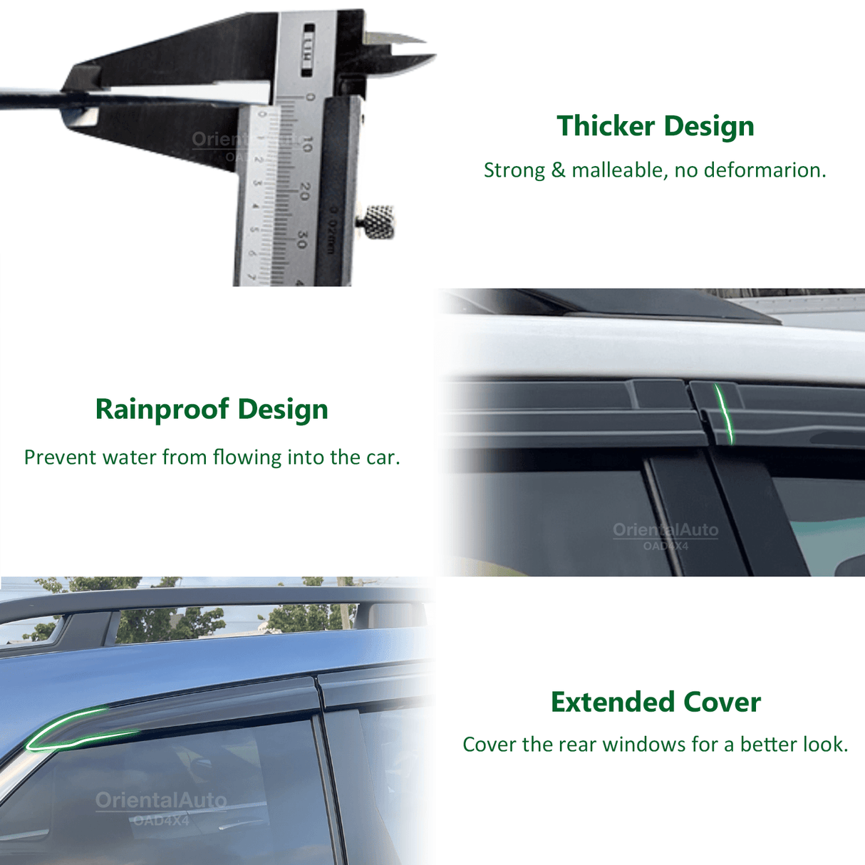 Injection Weather Shields for Subaru Forester S5 2018-2025 6PCS