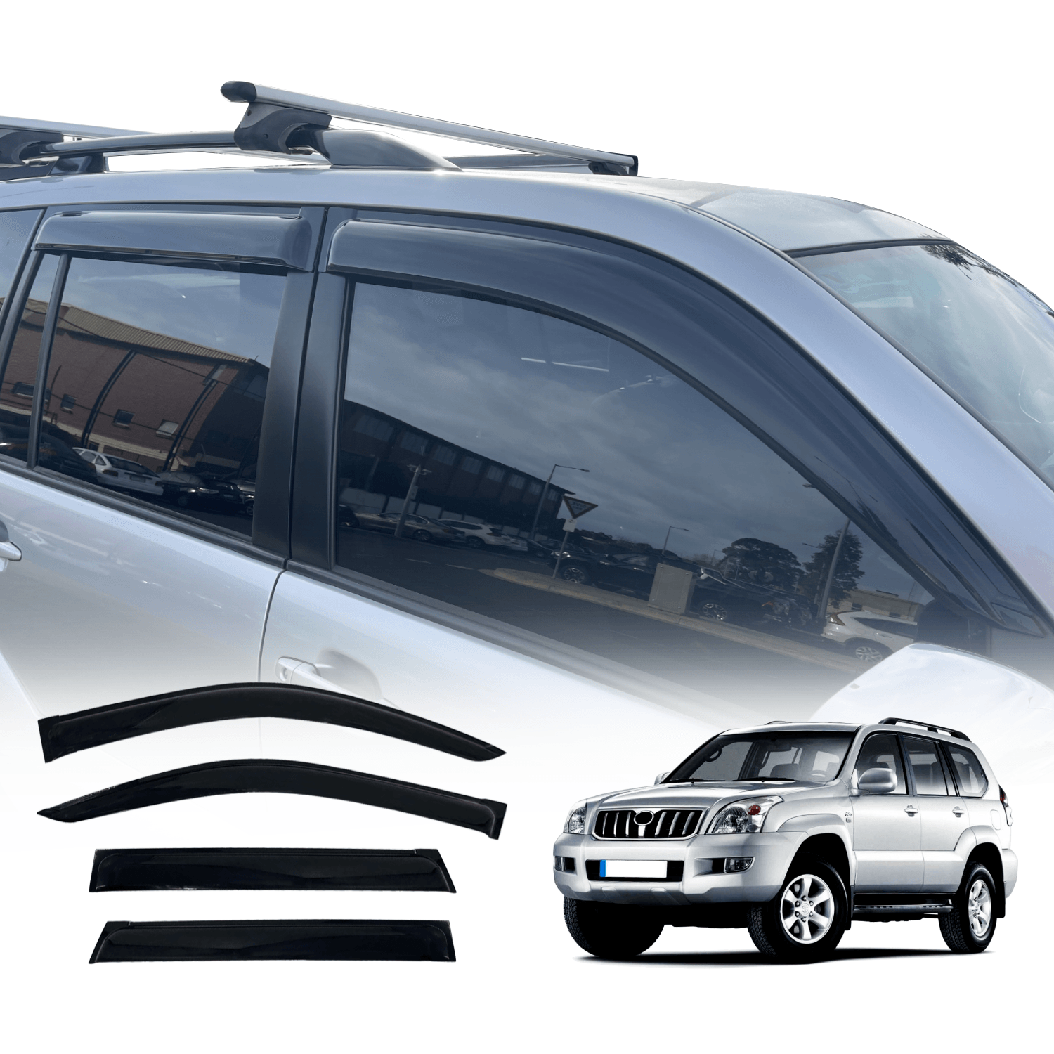 Luxury Weather Shields for Toyota Land Cruiser Prado 120 2003-2009