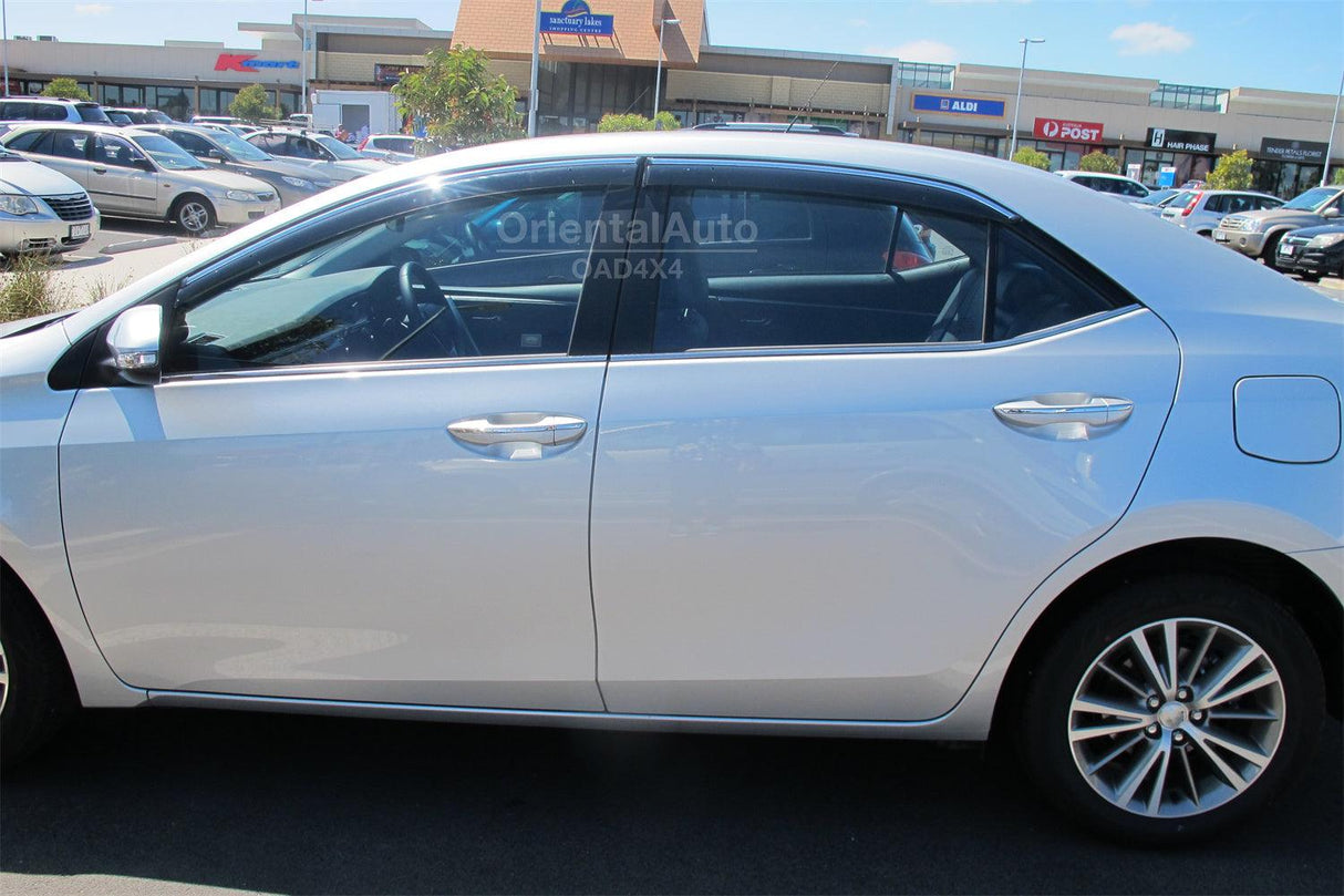 Chrome Edge Weather Shields for Toyota Corolla Sedan 2013-2019